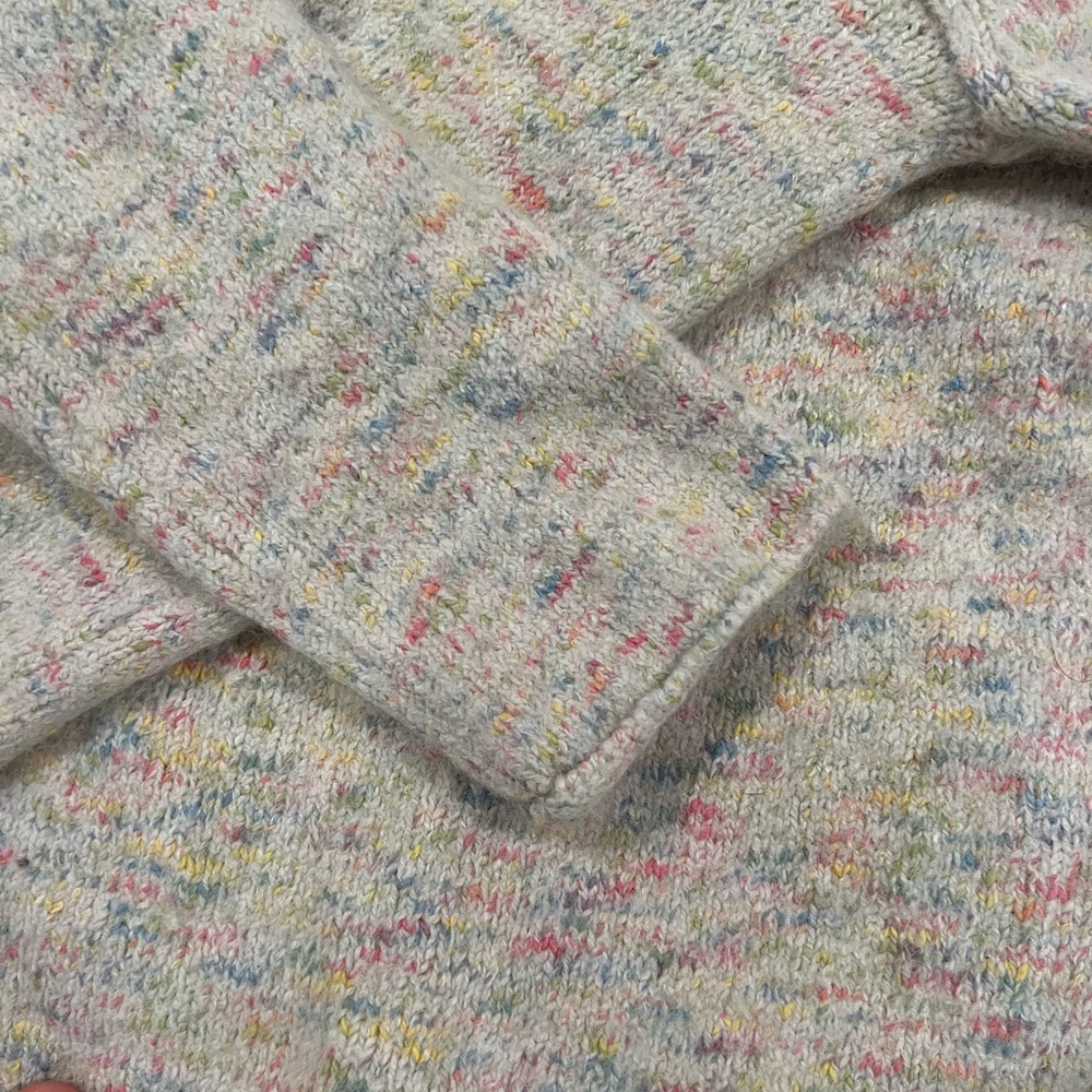 White + Warren Confetti Mock Neck Wool Sweater - Picture 6 of 9